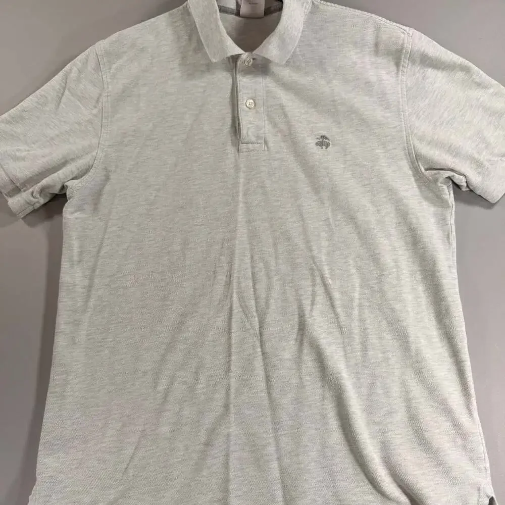 Brooks Brothers Performance Polo Size M Gray Cotton